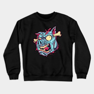 zombie pig Crewneck Sweatshirt